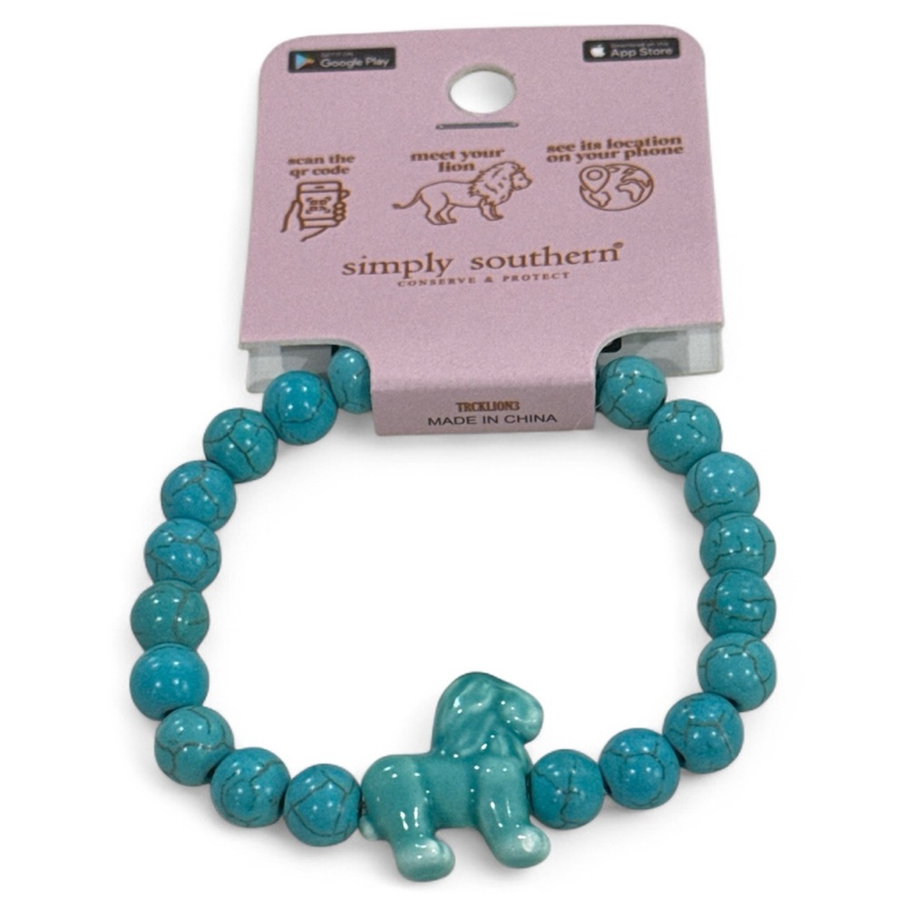 Simply Southern Lion Stone Bracelet – Conserve & Protect Collection, Multicolor